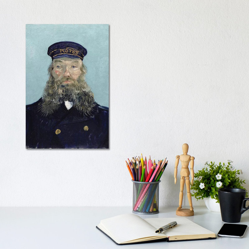 Portrait Of Postman Roulin, 1888 by Vincent Van Gogh - Wrapped Canvas Painting, 20.32 cm H x 30.48 cm W