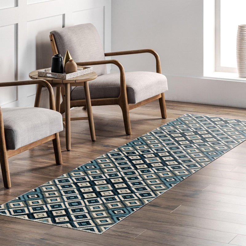Tapis rectangulaire Zyir avec envers antidérapant, Tapis de couloir 5 pi 3 po x 13 pi 2 po