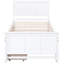Lit plateforme simple avec lit gigogne et tiroirs, blanc - Espace confortable pour les tiroirs de votre maison