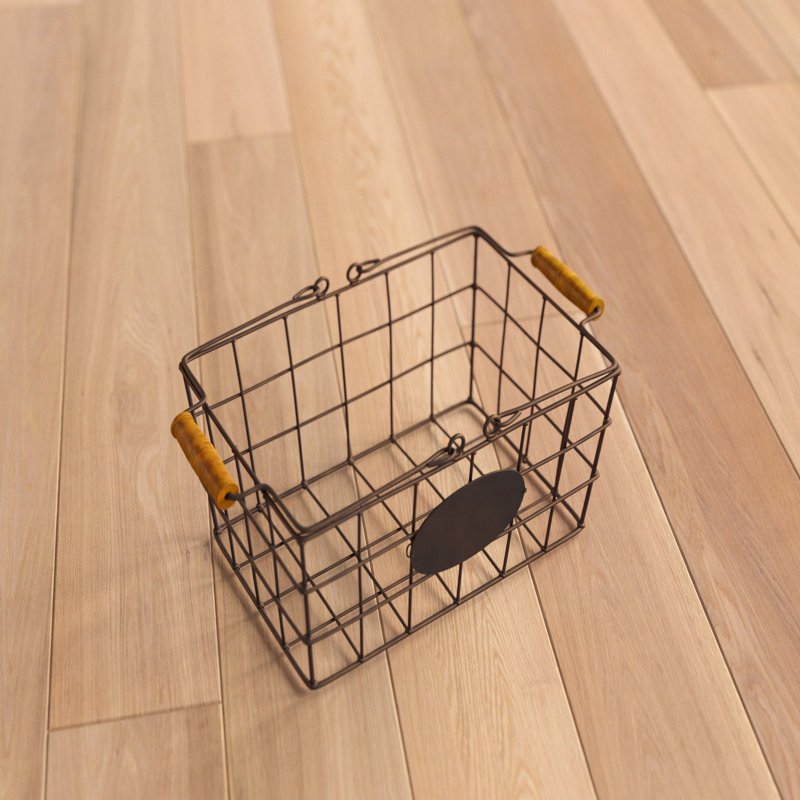 Panier de rangement décoratif en métal, H 7,5 po x l 13 po x P 9 po