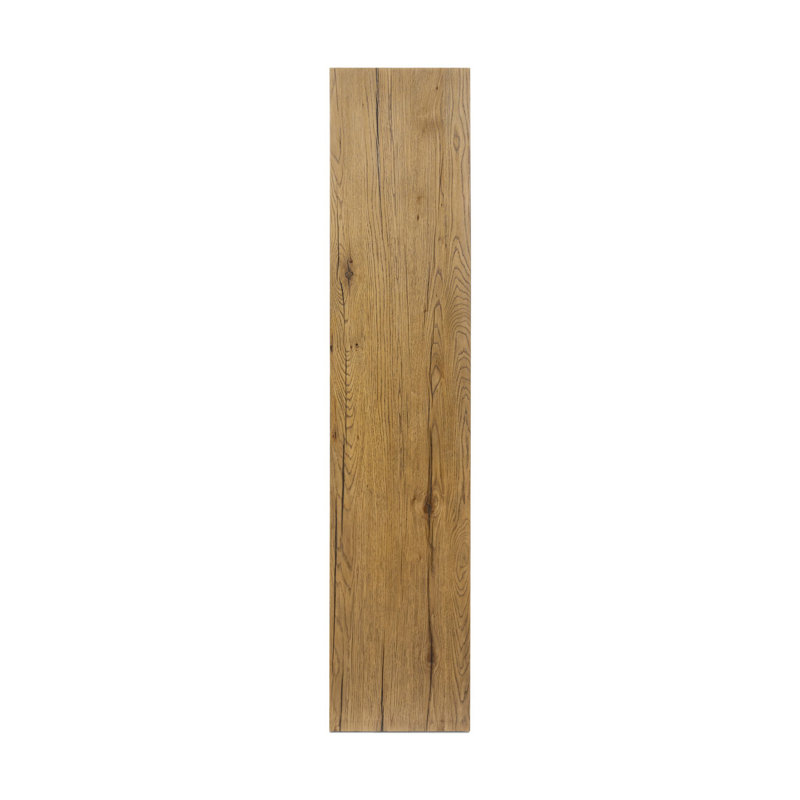 Fisher Bookcase-Smoked Black Veneer, Rustic Amber Oak Veneer