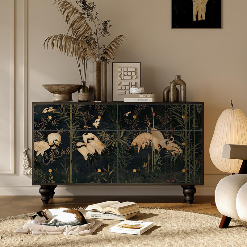 53in Six-drawer Sideboard Cabinet