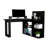 Masai Writing Computer Desk, Five Open Shelves-75264441