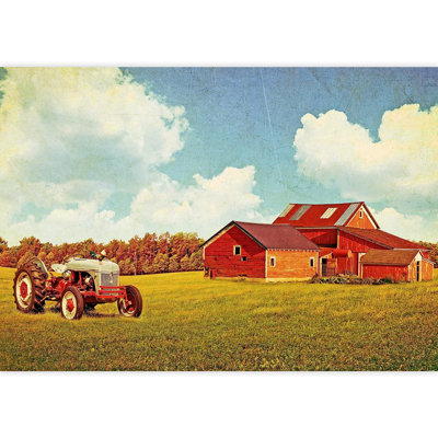 Murale maison de ferme dans la prairie