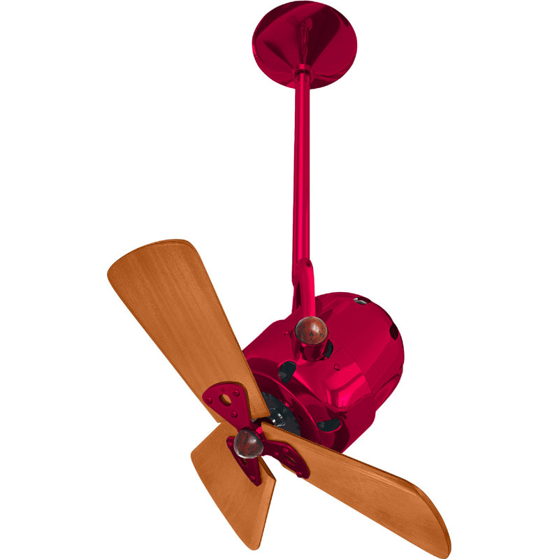 16" Bianca Direcional 3 Blade Ceiling Fan, 5" Downrod, Mahogany, Rubi