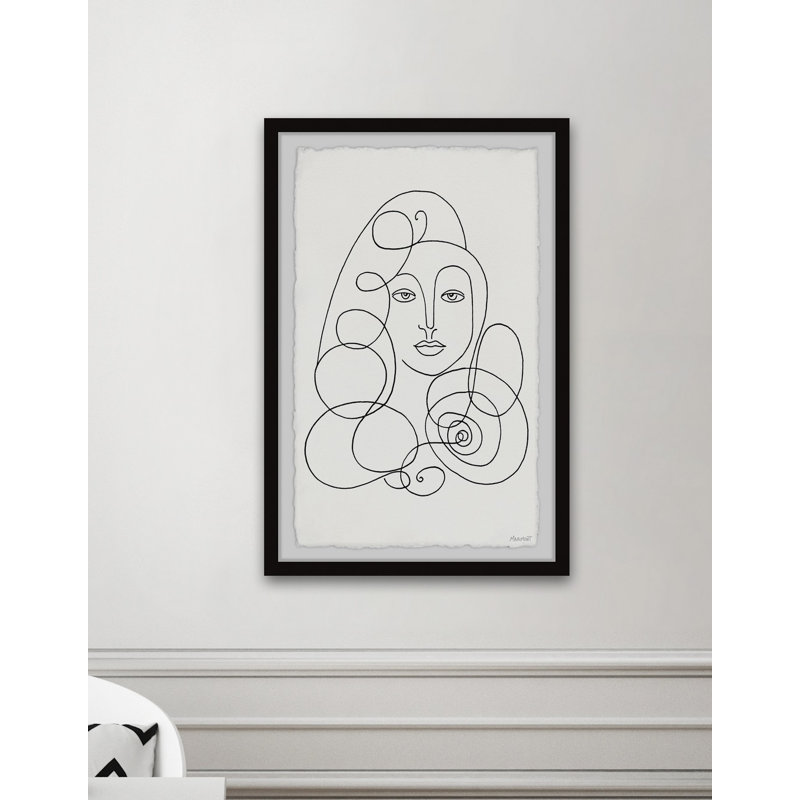 « ondulé et courbé »-cadre photo, reproduction d’art sur papier, H 24 po x l 16 po x P 1,5 po