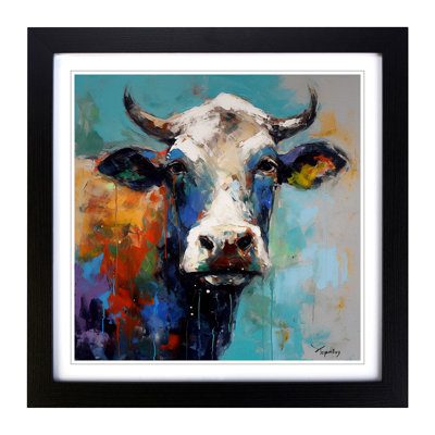 Cow Expressionism - Framed Print