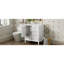 Ensemble de meuble-lavabo moderne avec ensemble lavabo 30 po, meuble-lavabo moderne avec porte à fermeture douce et 3 tiroirs, structure en bois massif (blanc)-2088683573-2088683579