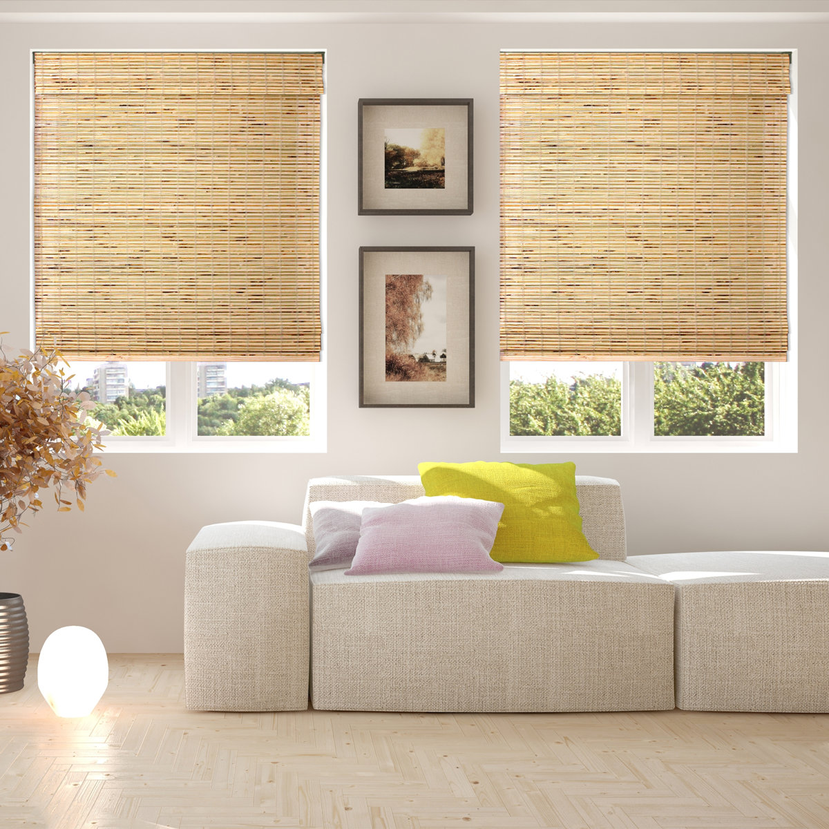 Arlo Blinds Petite Rustique Sheer Bamboo Roman Shades & Reviews | Wayfair