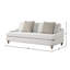 Haley Upholstered Sofa with Pillows, White