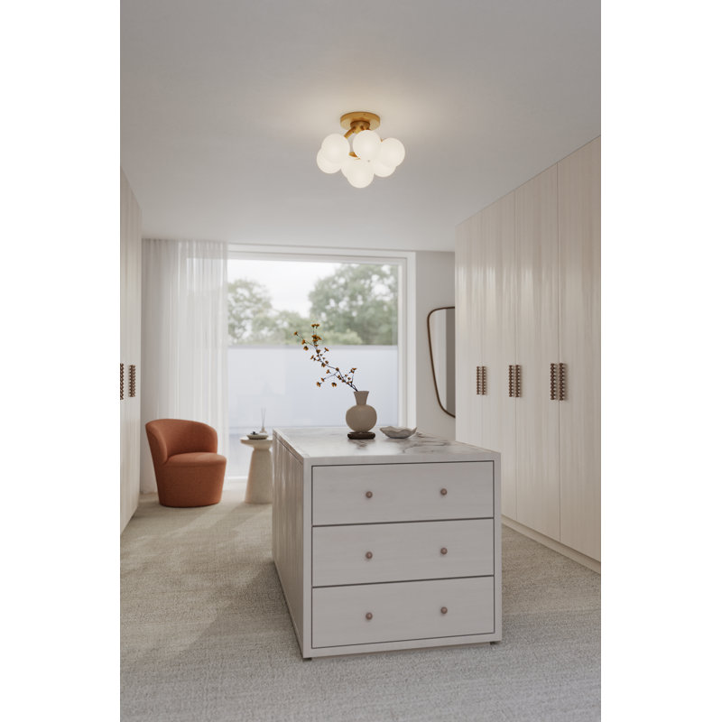 Lunara 18.25" 7-Light Semi-Flush Mount