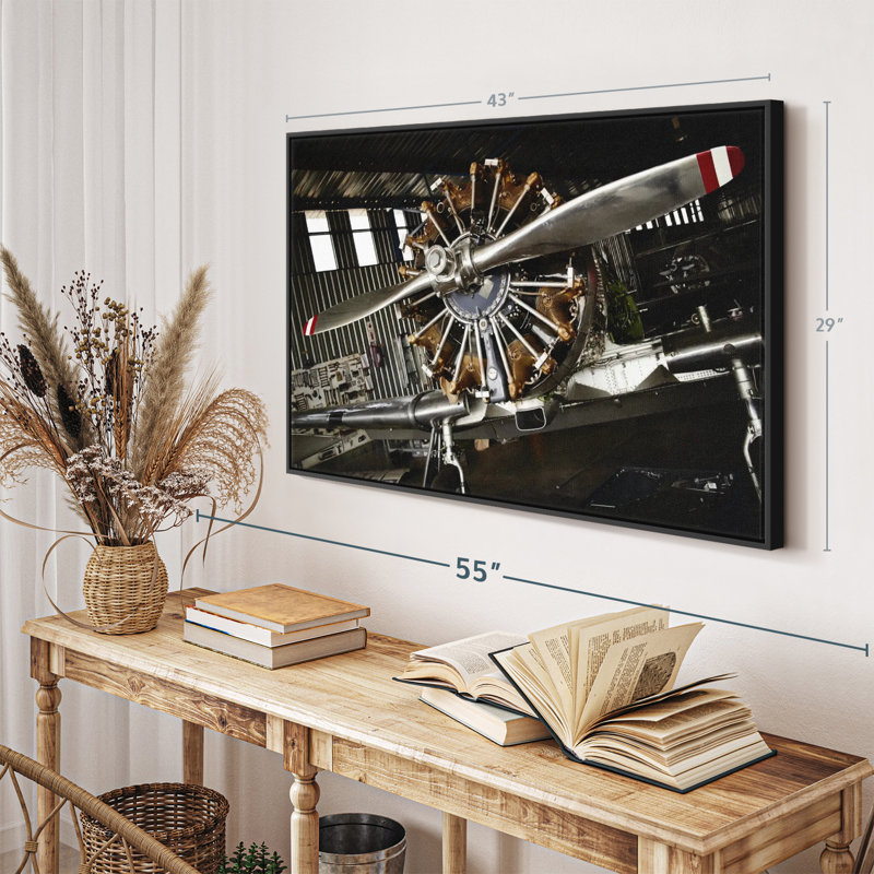 "Art mural hélice d'avion de guerre", H 29 po x l 43 po