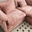 Double avec tissu en chenille, poches latérales amovibles pour l'accoudoir pour le rangement des articles, éponge à haute densité à l'intérieur, tabouret de pied, couleur rose, capacité de 500 lb, tissu 76,77 x 29,53 x 31,10 pouces-1533686591