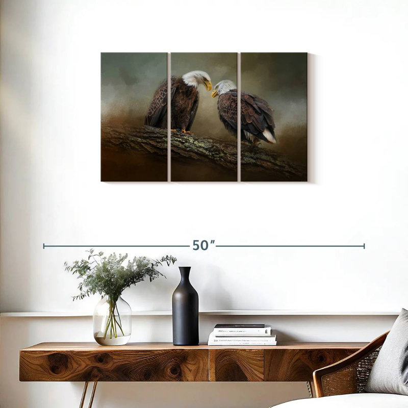 Brampt Quiet Conversation Bald Eagles, 20" H x 33" W