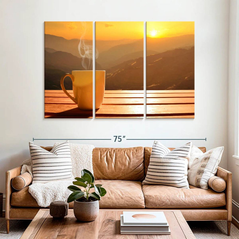 'Sunset Coffee, 48" H x 74" W