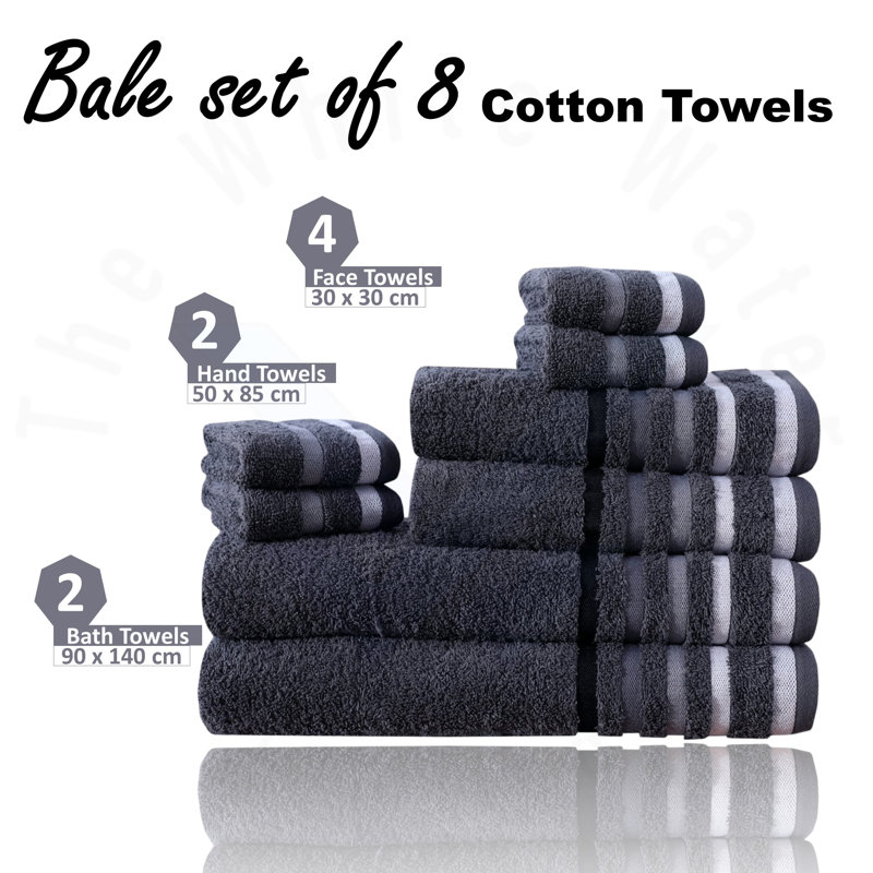 100% Cotton Mulit-Size Set, Charcoal