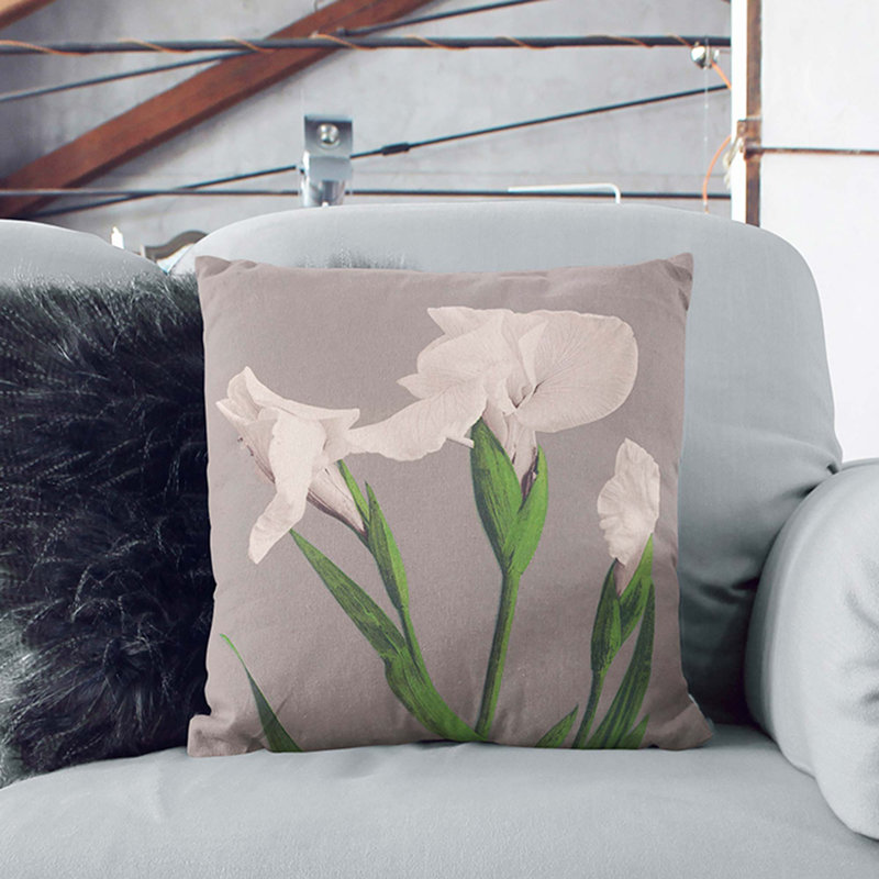 Floral Square Throw Cushion, 55cm H x 55cm W x 20cm D
