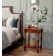 Halleli Solid Wood Side Table with Drawer and Storage Shelf