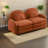 Cloud Comfort Sofas Teddy 2 Seater, Modern Curved Loveseat For Home