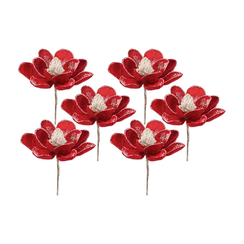 Tiges, buissons et sprays de magnolia, Rouge