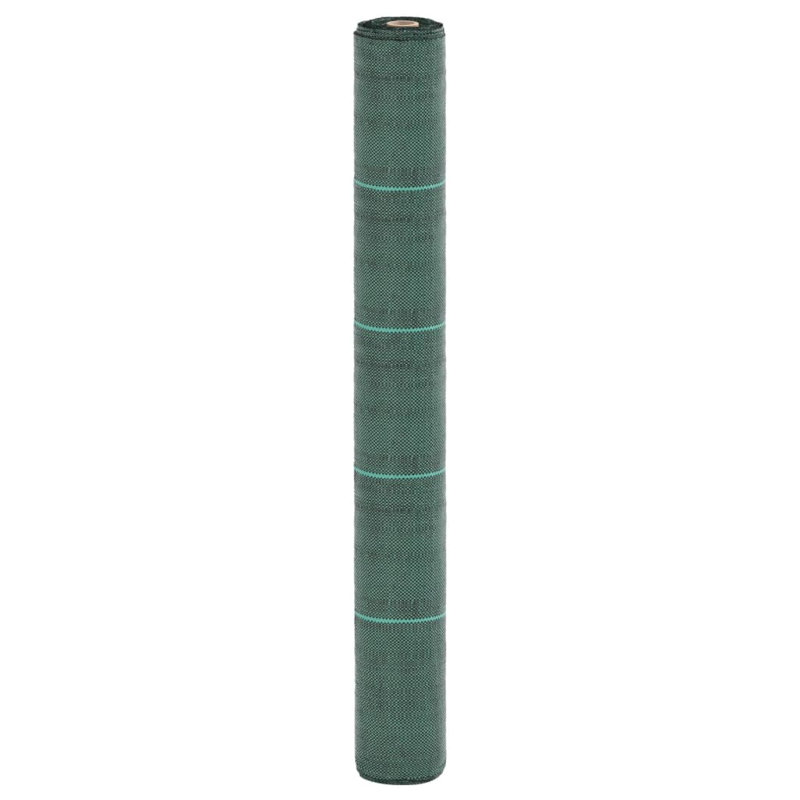vidaXL Weed Membrane with Stripes Polypropylene, 3937.01in W x 39.37in D, Green