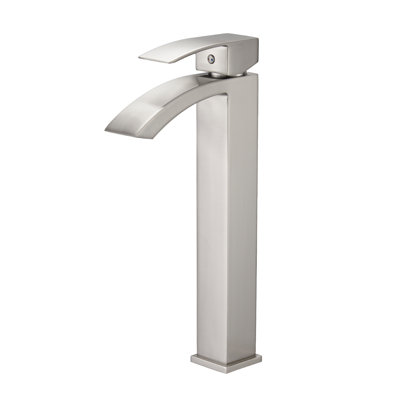 Robinet de salle de bain moderne en nickel brossé - Monotrou pour salle de bain pour la maison et l'hôtel avec robinet latéral