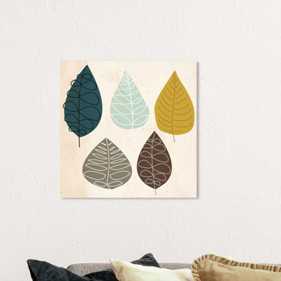 "Floral and Botanical World In A Leaf" par Oliver Gal, reproduction d'art graphique sur toile