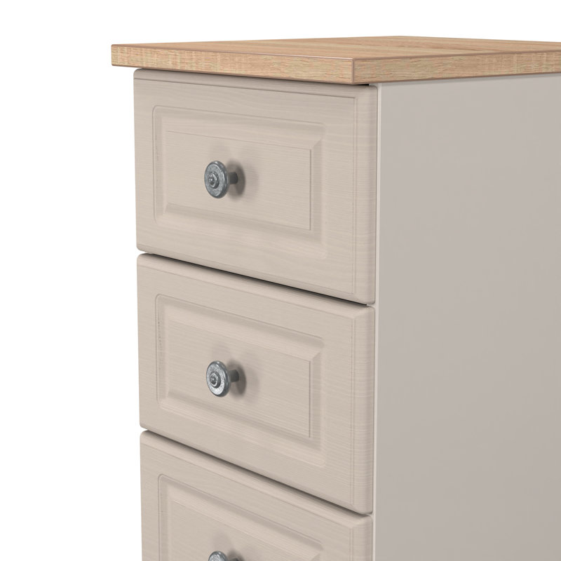 Arpelar 37cm W Manufactured Wood Bedside Table, Beige