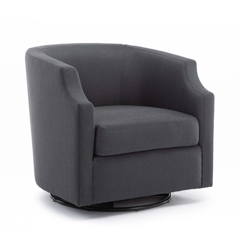 Fauteuil demi-tonneau pivotant et pivotant, Gris