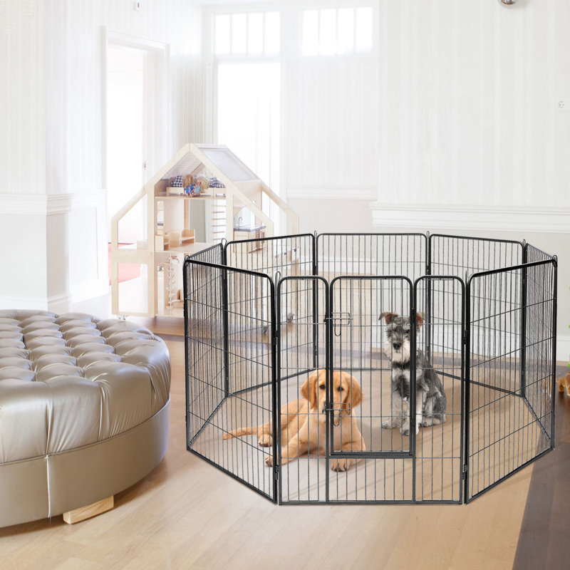 Arsenovic Metal Free Standing Pet Gate With Door