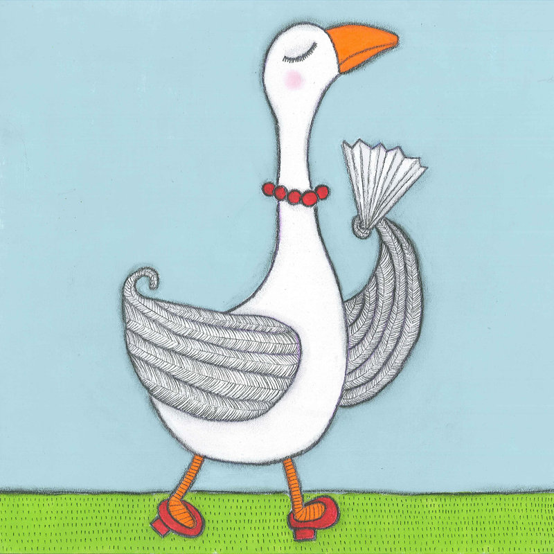 Super Animal - Goose by Tatijana Lawrence - Wrapped Canvas Painting, 91cm H x 91cm W
