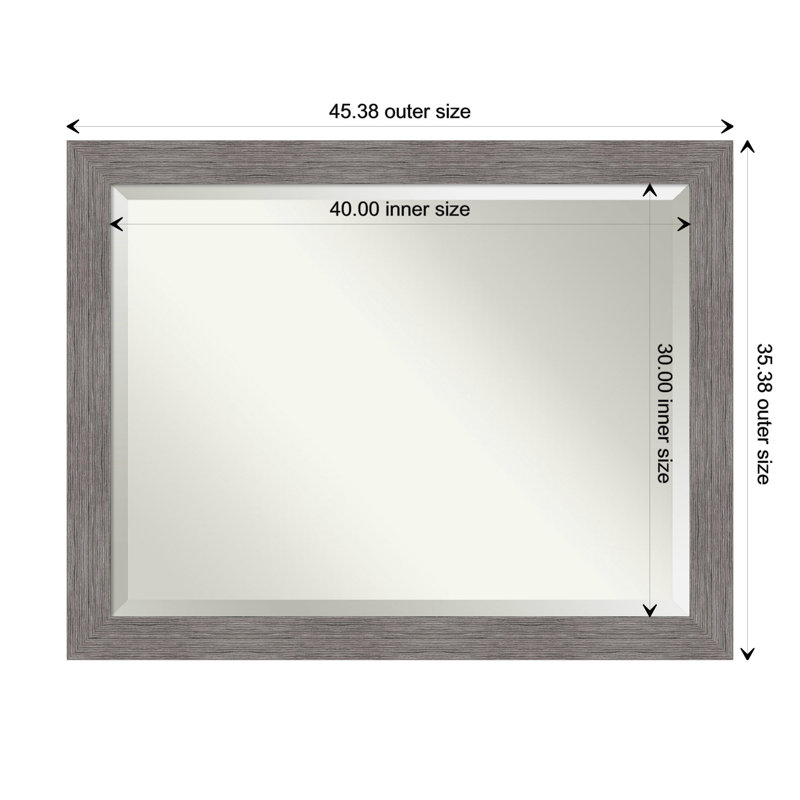 Eliakim Flat Wall Mirror, 35.38" x 45.38"