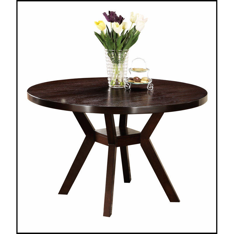 Table de salle à manger à finition espresso Drake avec surface spacieuse et fabrication durable, parfaite pour une salle à manger élégante et décontractée