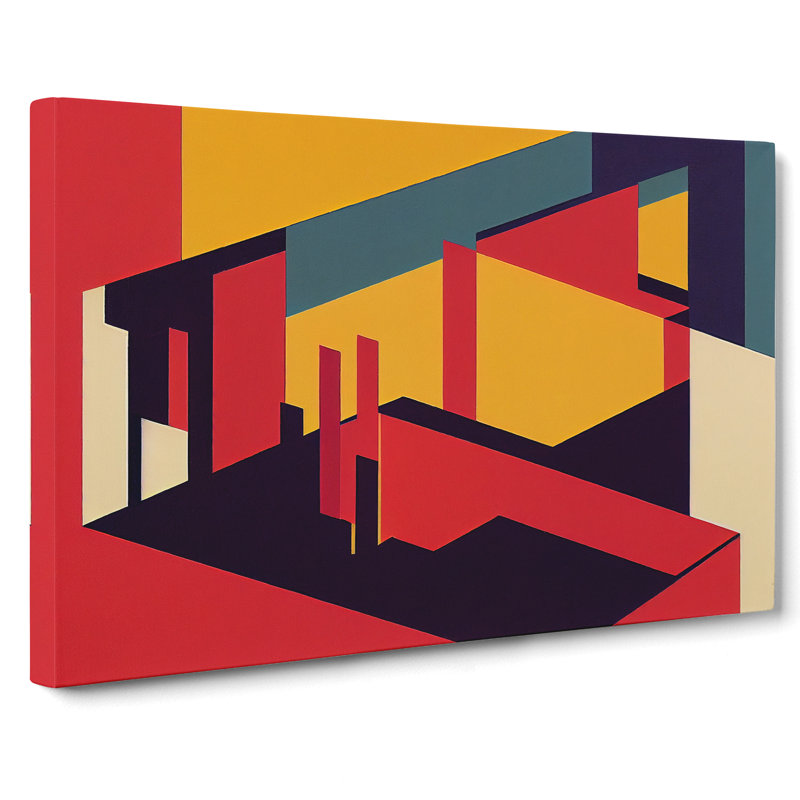 Abstract Bauhaus Art Vol.1 - Wrapped Canvas, 35cm H x 50cm W x 3cm D