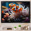 «Orange clownfish», art marin mural