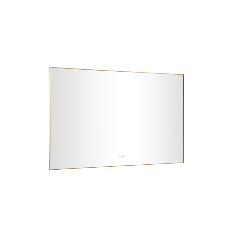 LED Mirror Bathroom Vanity Mirror With Back Light, Wall Mount Anti-Fog Memory Large Adjustable Vanity Mirror, Gold, 60" x 36"