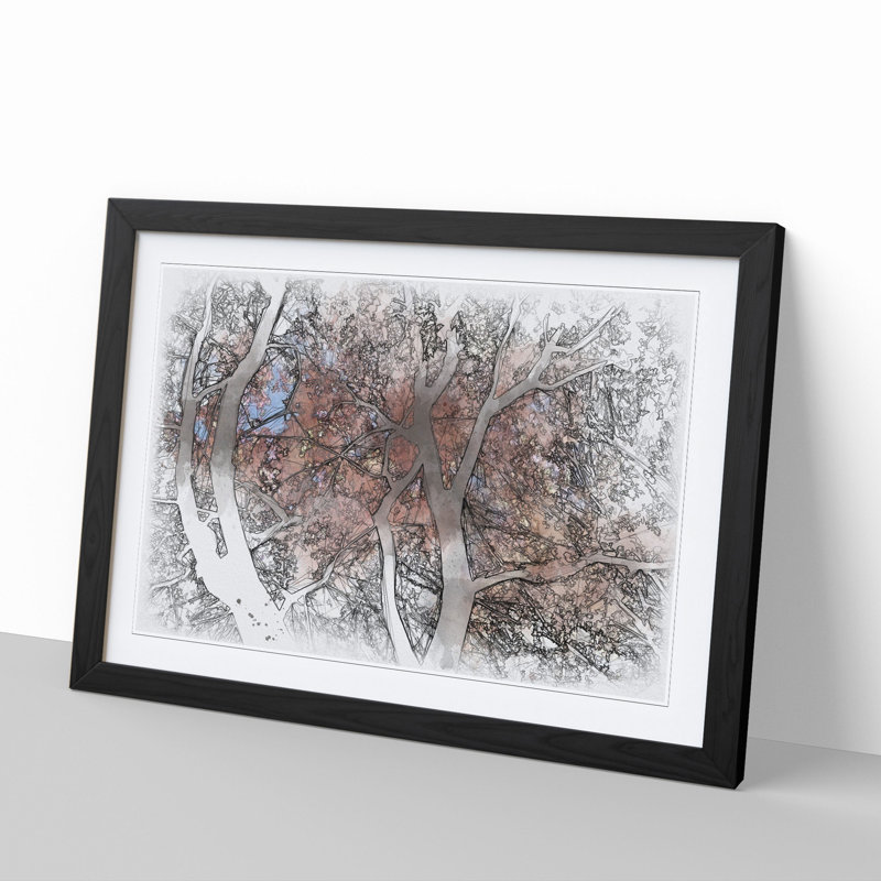 Maple Tree Vol.2 - Picture Frame Painting, 27cm H x 36cm W x 2cm D, Black