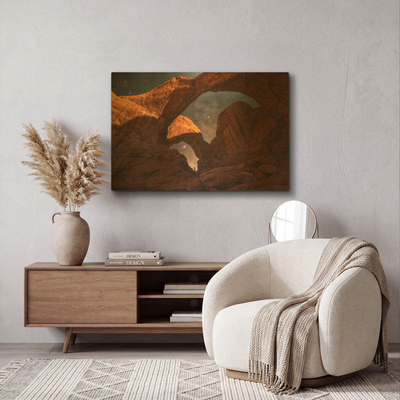 «Explore the Night» par Darren, art mural en métal doré blanc, 36 po x 24 po, 36 po x 24 po