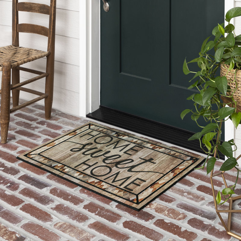 Tapis d'intérieur / extérieur antidérapant en caoutchouc recyclé Edith