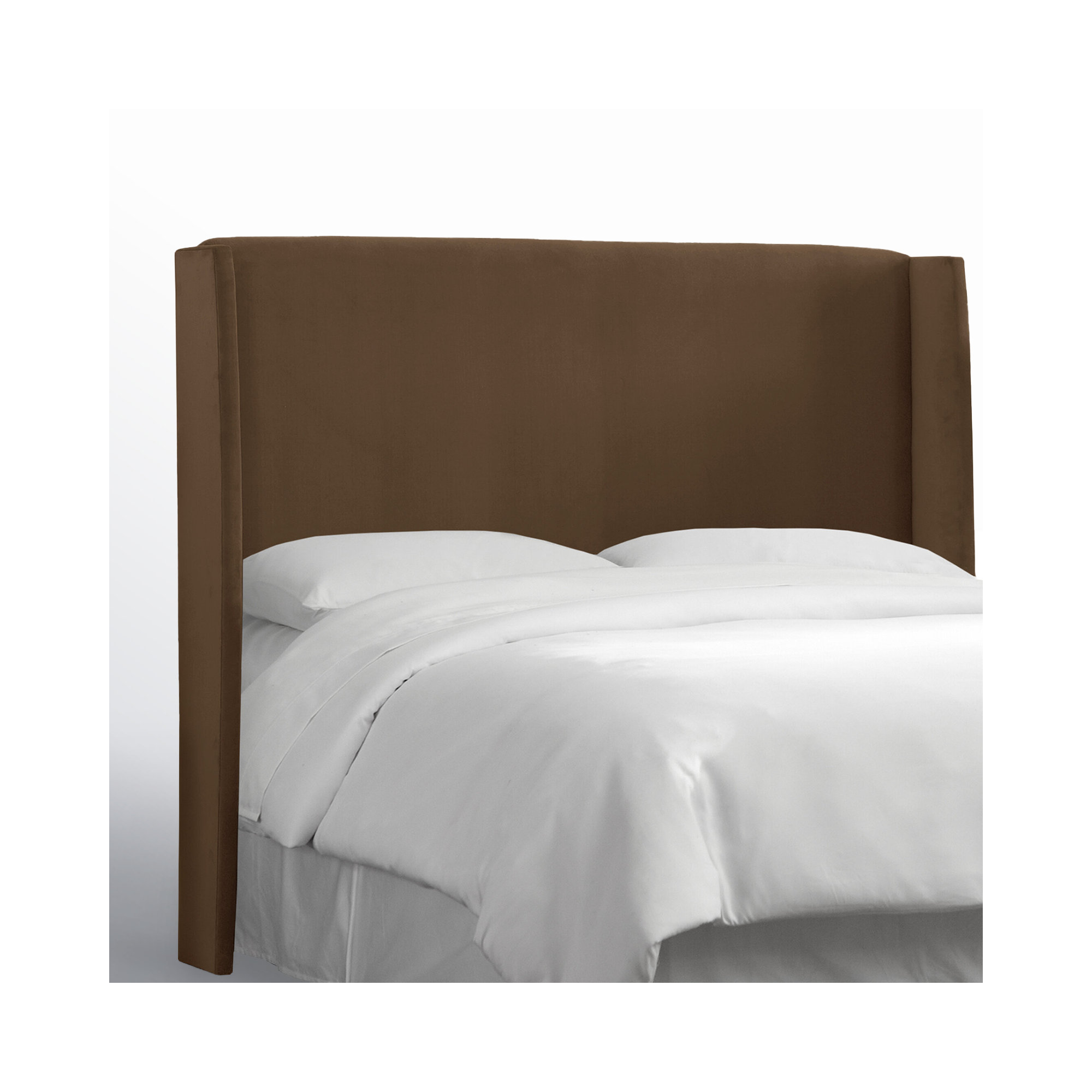 Bellfield Upholstered Headboard, King, Classic Chocolate Velvet