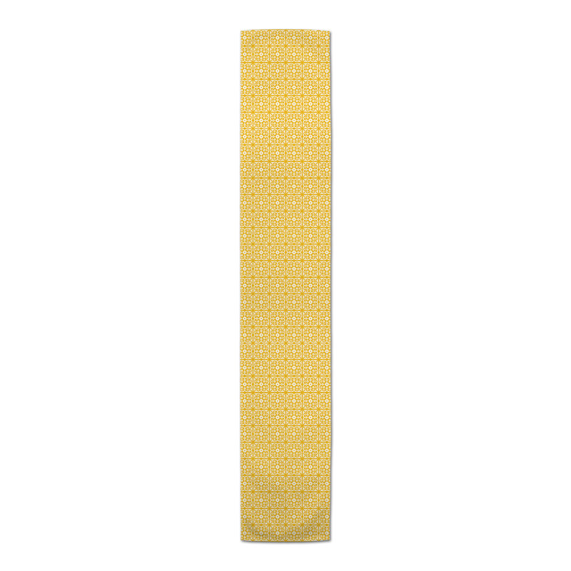 Chemin de table Calvon, 72 po x 16 po, Jaune