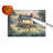 Chicken Coop at Dawn Glass Cutting Board