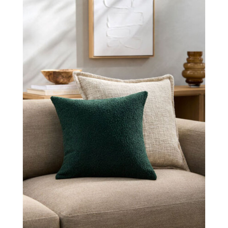Coussin décoratif Amalfi Boucle, Bas, 20 po x 20 po, Vert