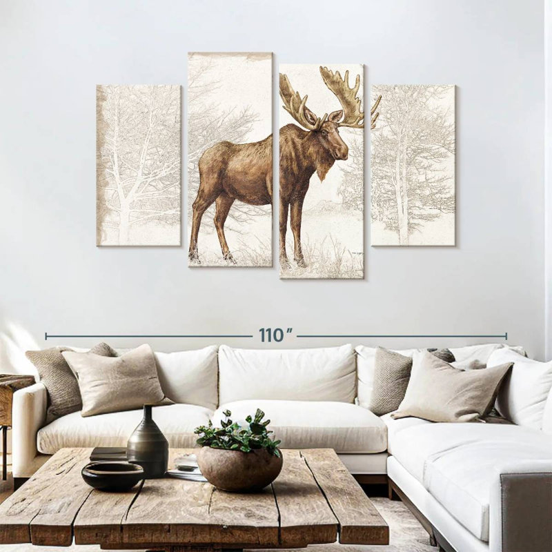 Brampt White Christmas Lodge I, 54" H x 84" W
