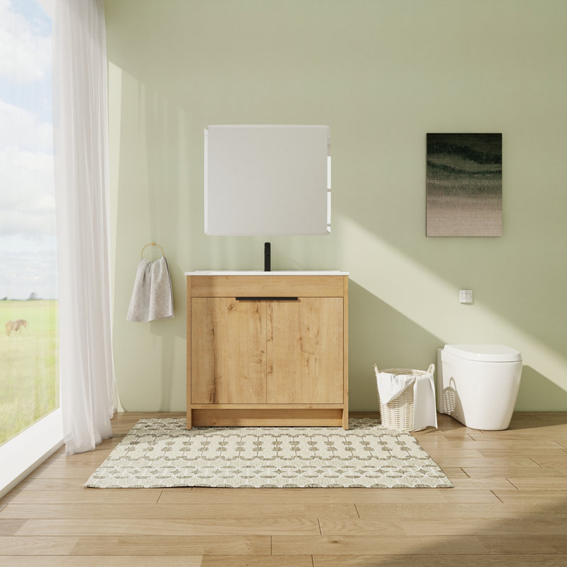 36'' Single Bathroom Vanity with Ceramic Top