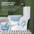 1-Piece Toilet 1.1/1.6 GPF Dual Flush Elongated With 19 In. Chair Height Toilet In White Soft Close Seat Included