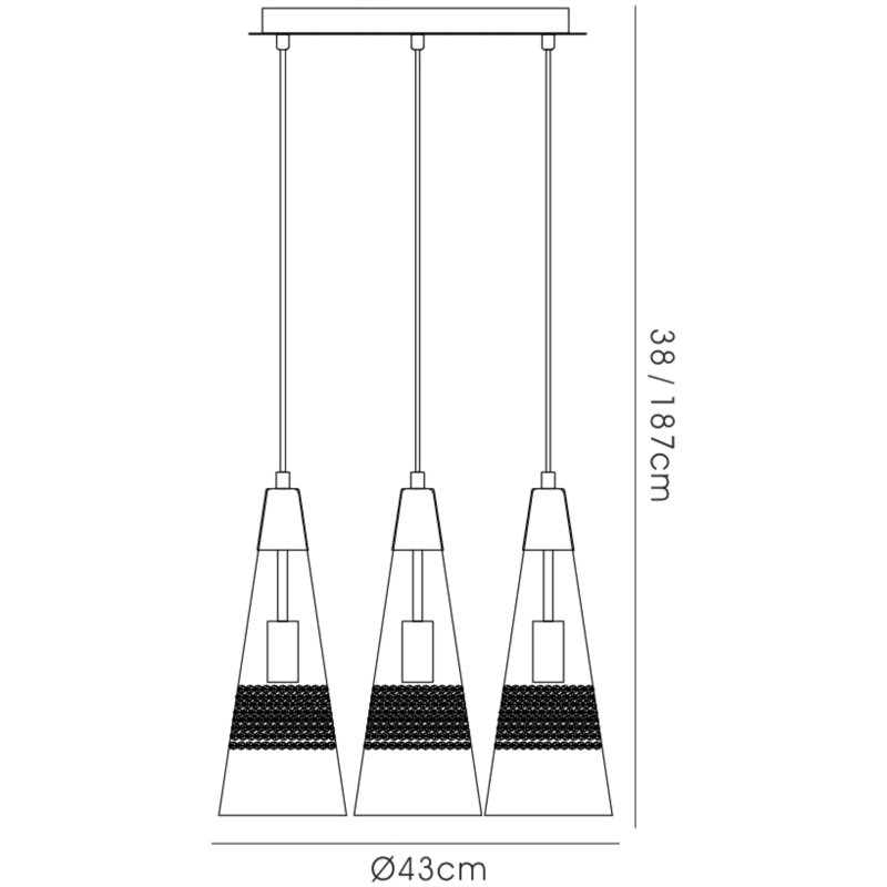 Cosimo 3 - Light Silver Kitchen Island Pendant