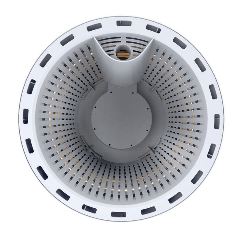 Pot de fleurs en plastique rigide à l’air naturel avec purificateur d’air naturel, Gris / Espace Bleu