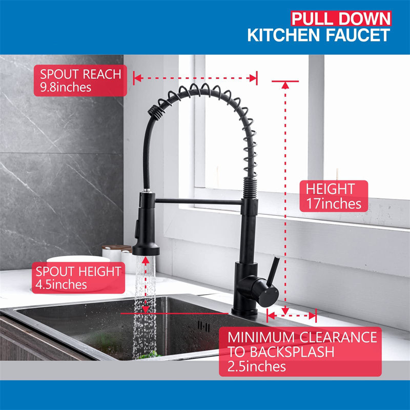Nbarthome Pull Down Kitchen Faucet
