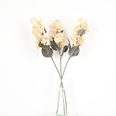 Arrangement floral d'hortensia artificiel de 28 po dans un vase en verre, branche de feuillage de ferme, longue tige florale en vrac pour les décorations de table de centre de table de bureau à domicile